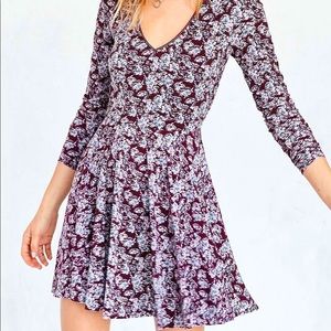 Kimchi Blue Katryna Floral Lace Up Mini Dress